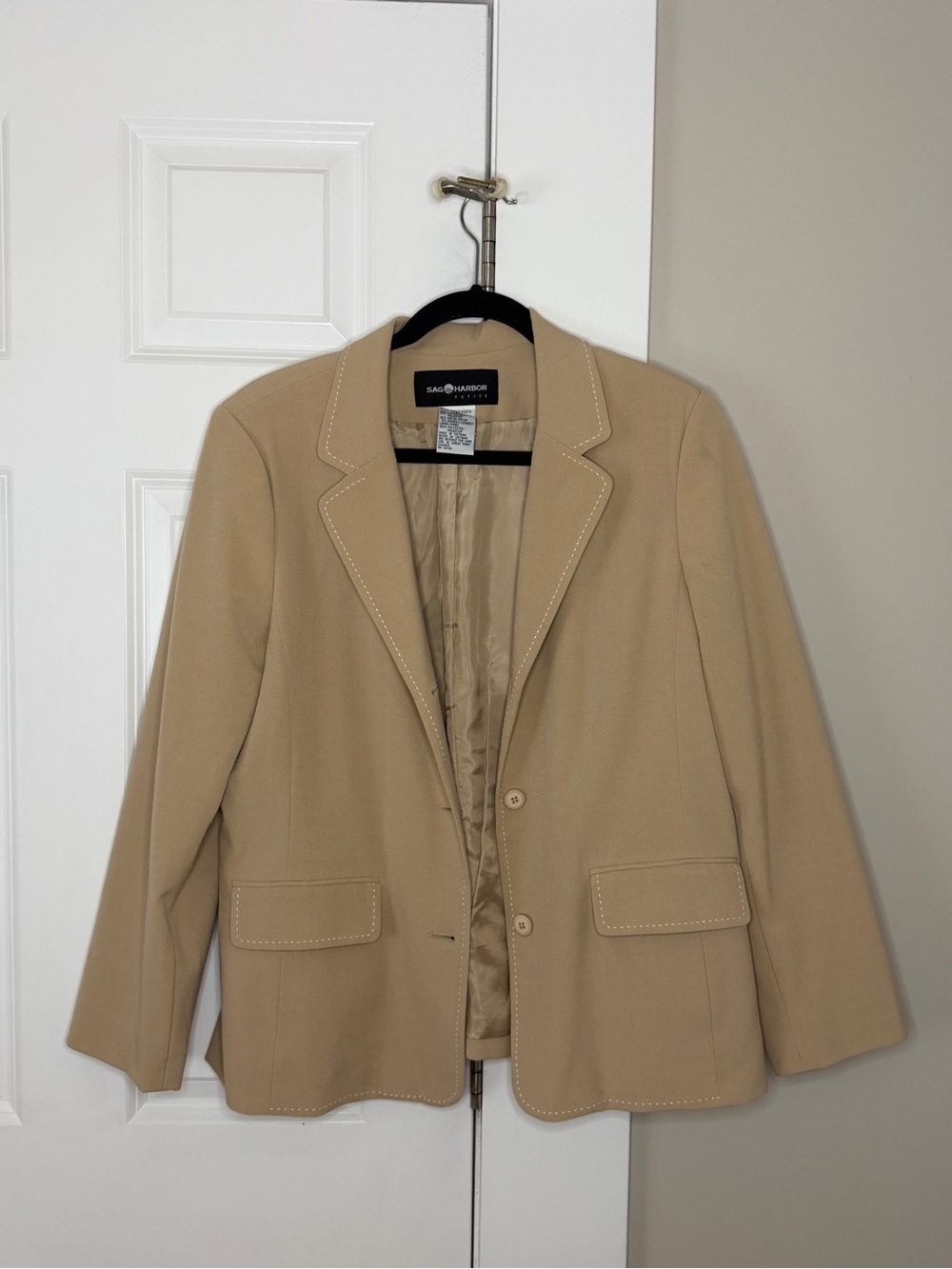 Sag Harbor Tan Women's Notch Lapel Blazer